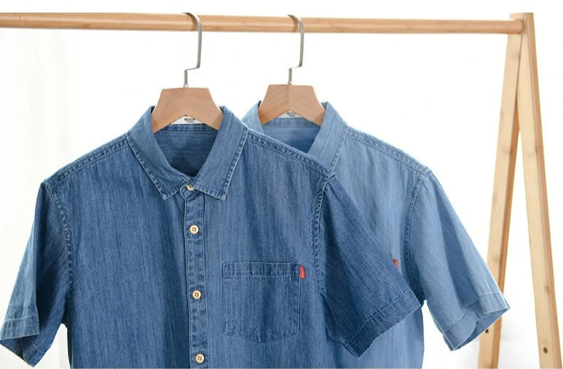 Short Sleeved Denim Shirt