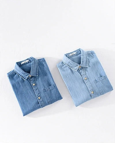 Short Sleeved Denim Shirt