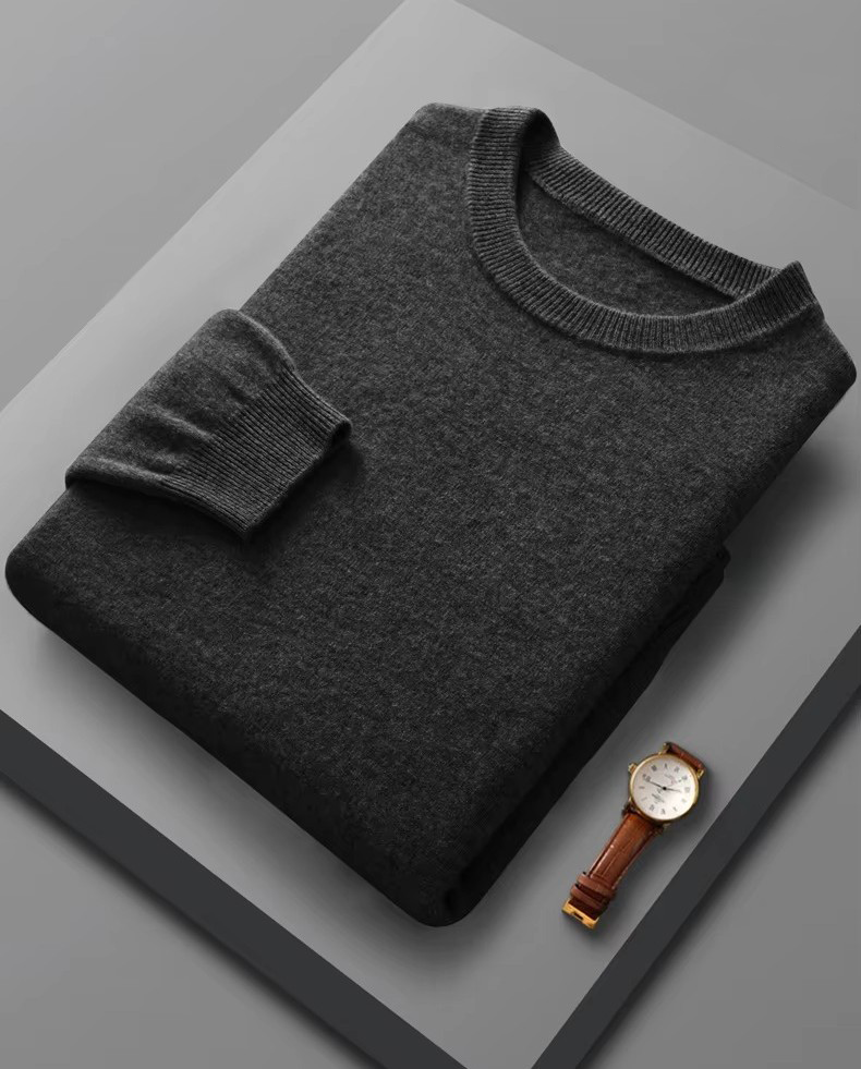 Merino Wool Rundhals-Pullover