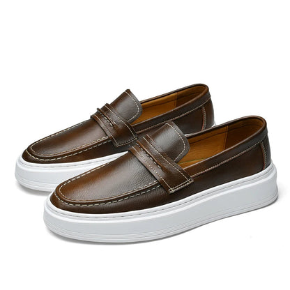 Slip-On Leather Boat Shoes
