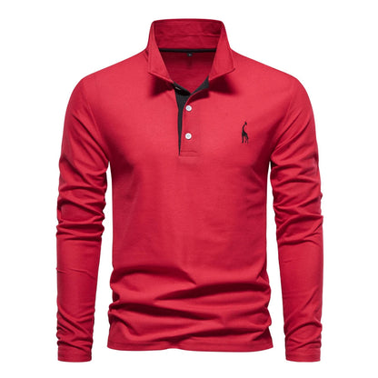 Casual Long Sleeved Polo Shirt