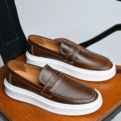 Slip-On Leather Boat Shoes