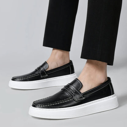 Slip-On Leather Boat Shoes