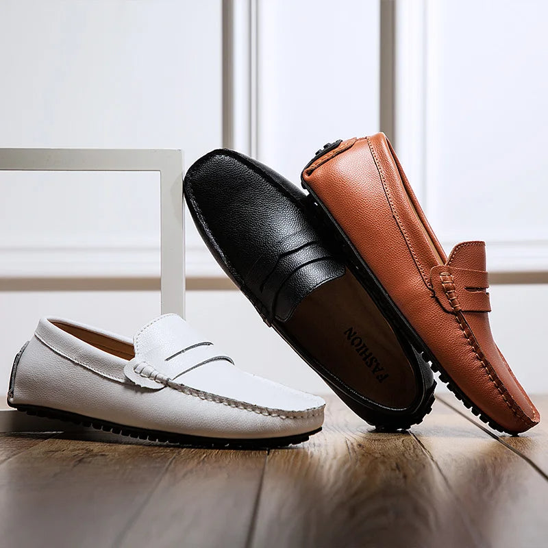 Casual Leather Summer Loafers