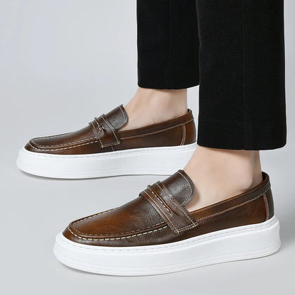 Slip-On Leather Boat Shoes