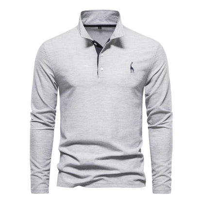 Casual Long Sleeved Polo Shirt