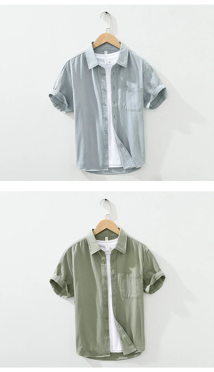 Short Sleeved Cotton Shirt