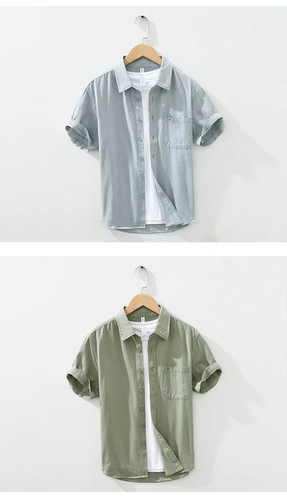 Short Sleeved Cotton Shirt