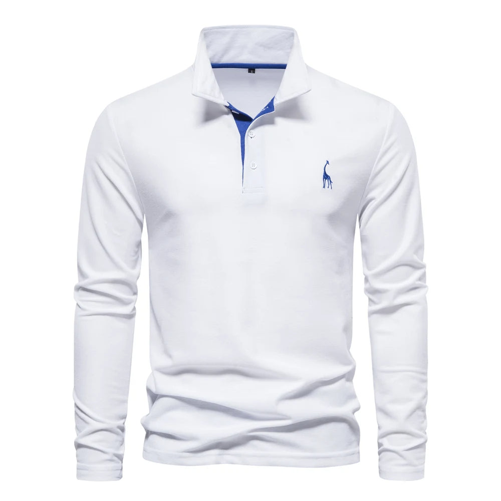 Casual Long Sleeved Polo Shirt