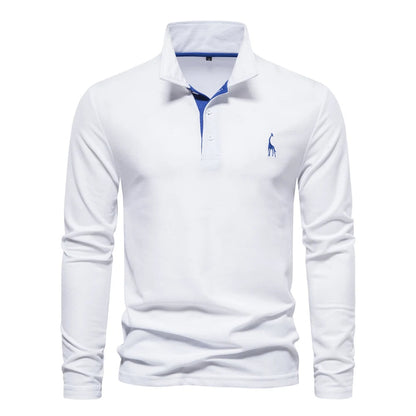 Casual Long Sleeved Polo Shirt