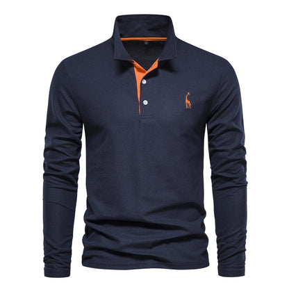 Casual Long Sleeved Polo Shirt