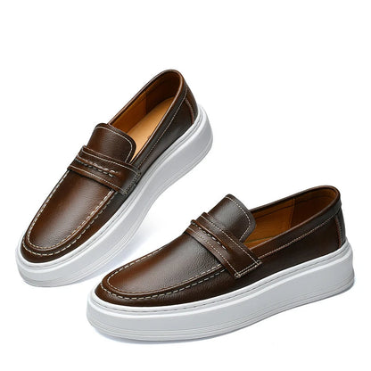 Slip-On Leather Boat Shoes