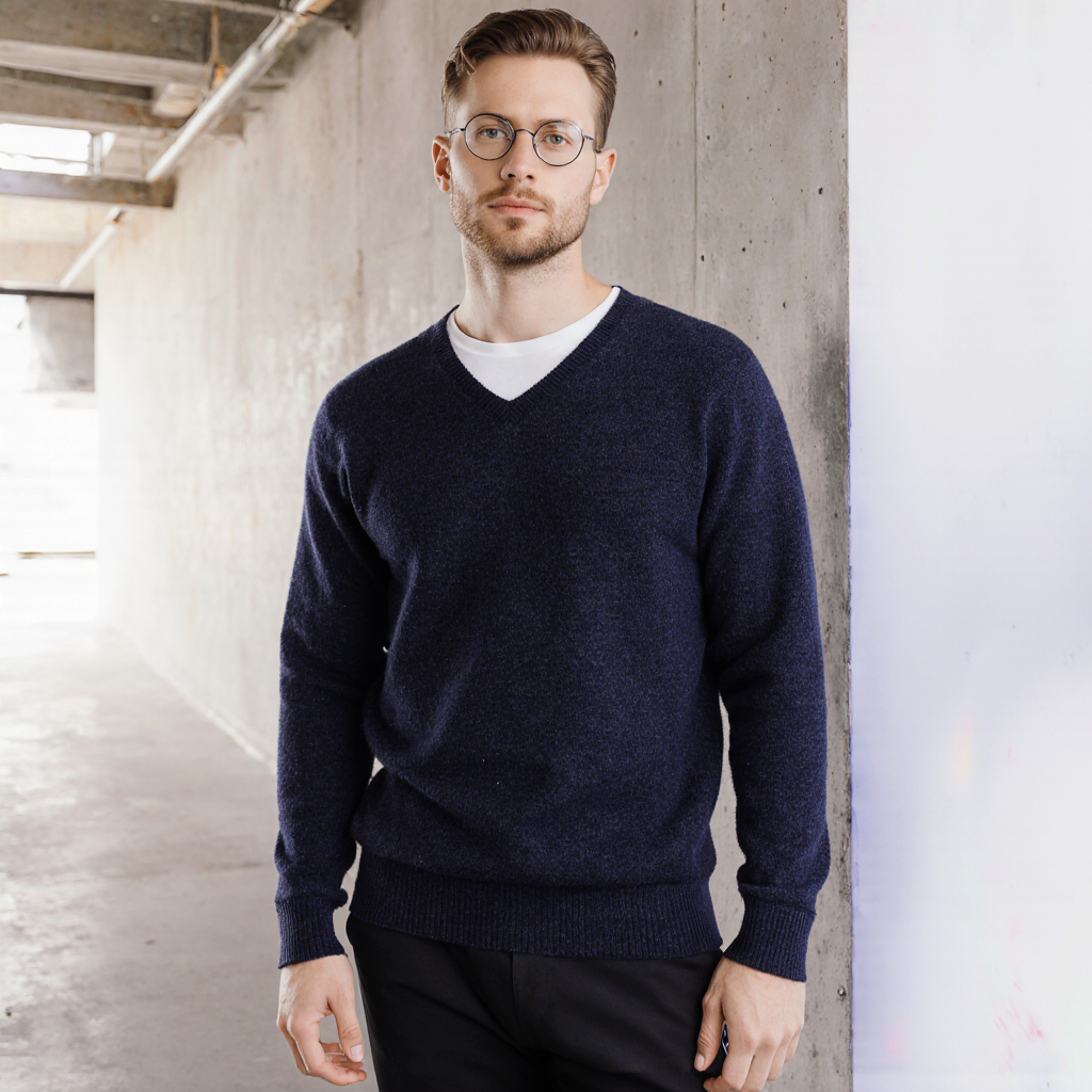 Merino Wool V-Neck Pullover