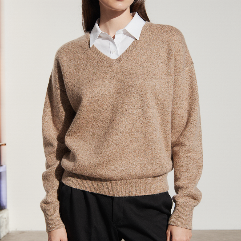 Merino Wool V-Neck Pullover