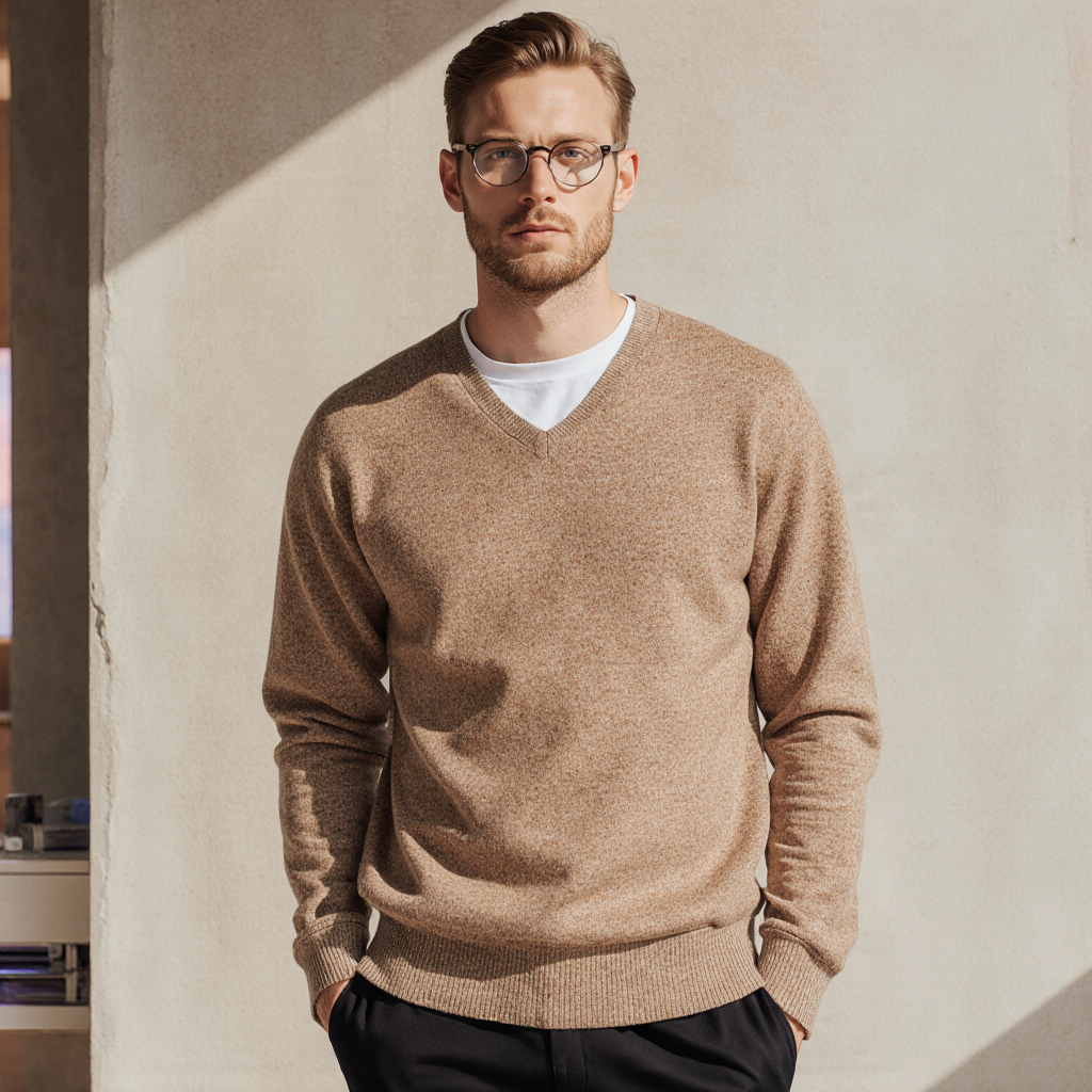 Merino Wool V-Neck Pullover