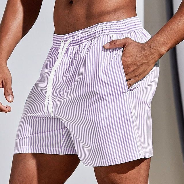 Casual Striped Boardshorts