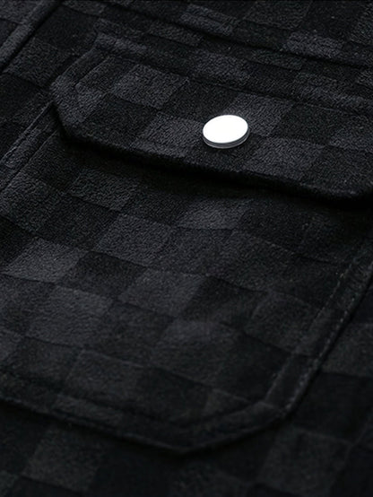 Checkered Suede Jacket