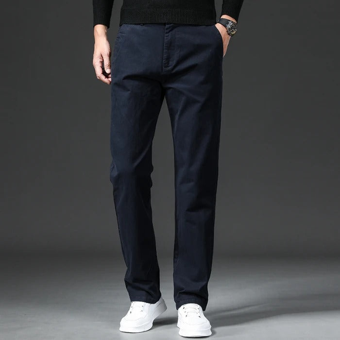 Straight Fit Cotton Pants