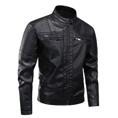 Multi Pocket Leather Jacket