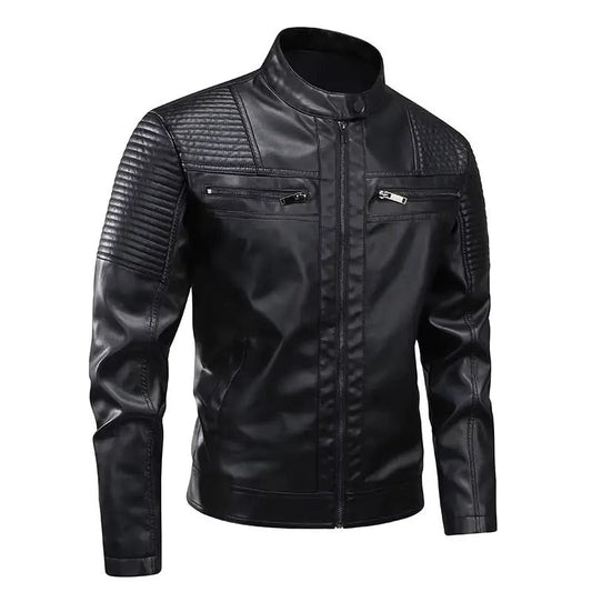 Multi Pocket Leather Jacket