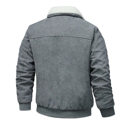 Elegant Corduroy Fleece Jacket