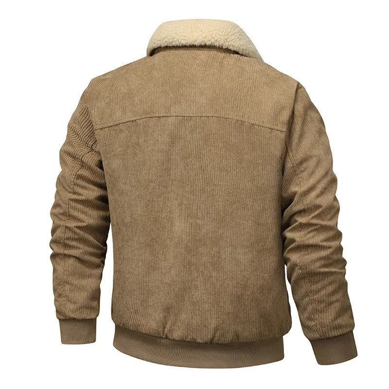 Elegant Corduroy Fleece Jacket