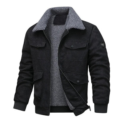 Elegant Corduroy Fleece Jacket
