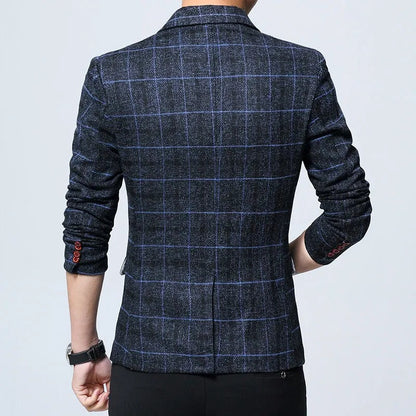Elegant Checkered Blazer
