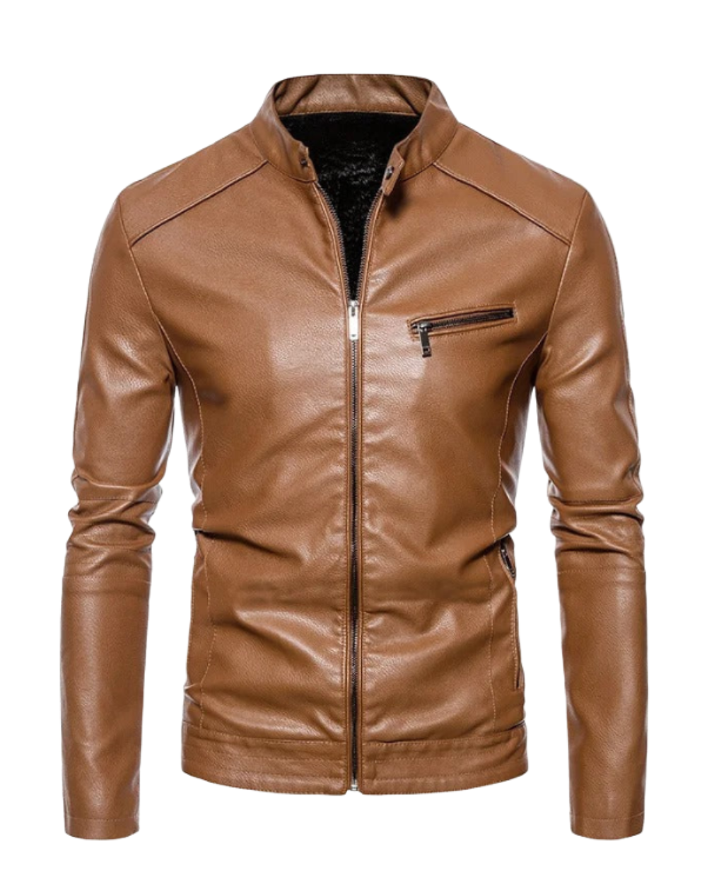Plush Lined Leather Jacket