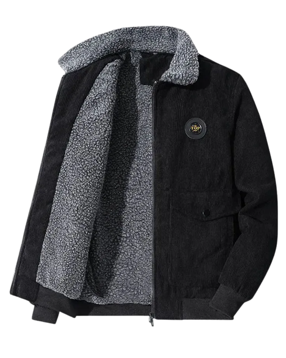 Elegant Fleece Lined Corduroy Jacket