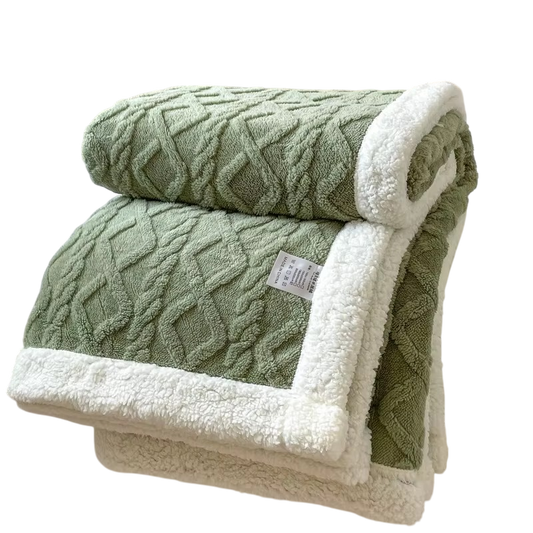 Doppelfleece Kuscheldecke – dick & warm