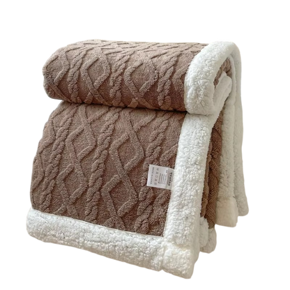 Doppelfleece Kuscheldecke – dick & warm