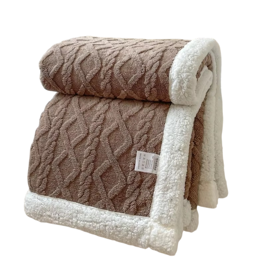 Doppelfleece Kuscheldecke – dick & warm