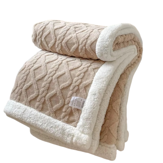 Doppelfleece Kuscheldecke – dick & warm