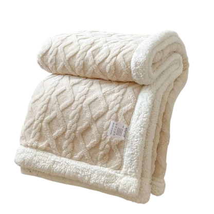 Doppelfleece Kuscheldecke – dick & warm