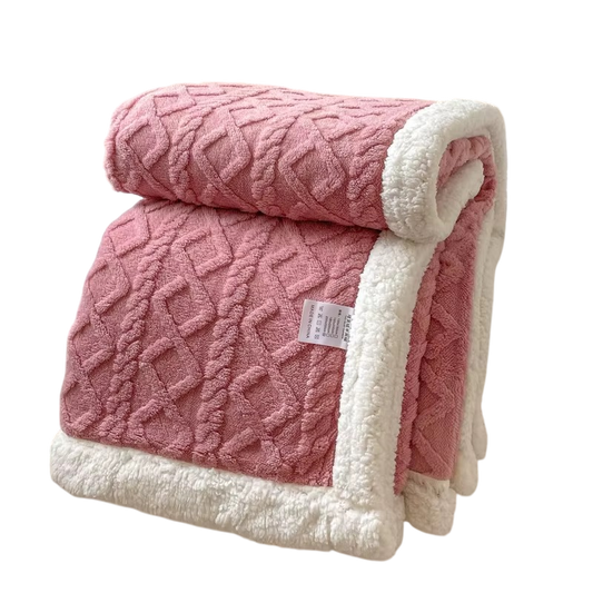 Doppelfleece Kuscheldecke – dick & warm
