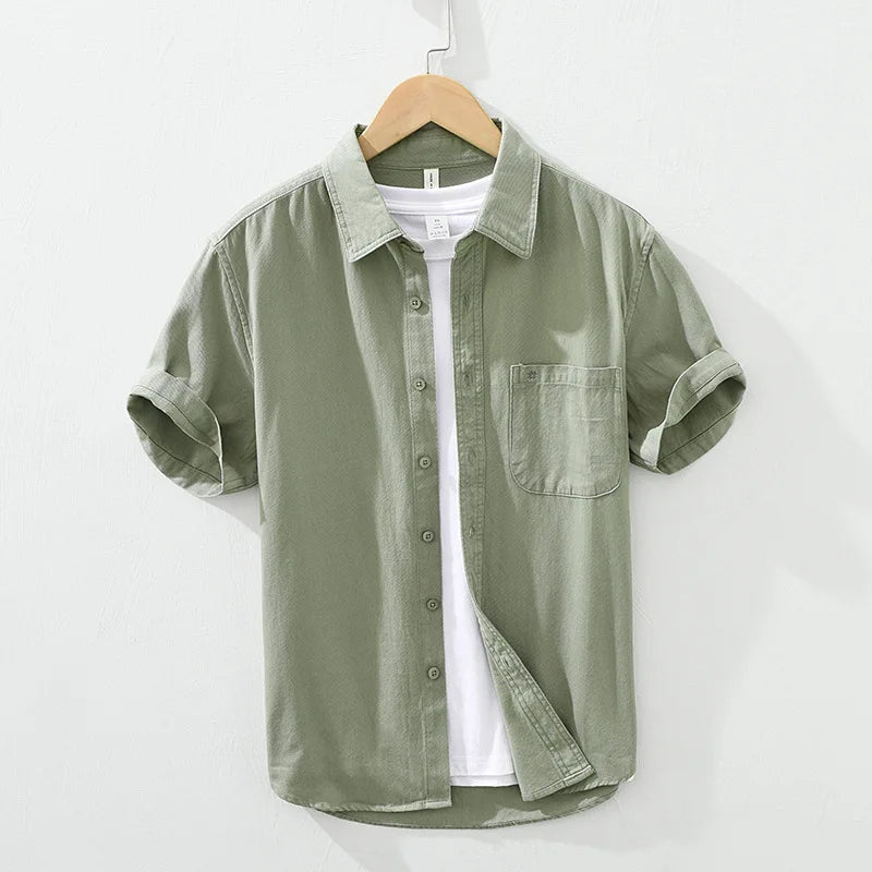 Short Sleeved Cotton Shirt