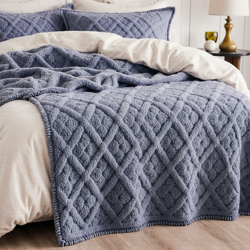 Doppelfleece Kuscheldecke – dick & warm