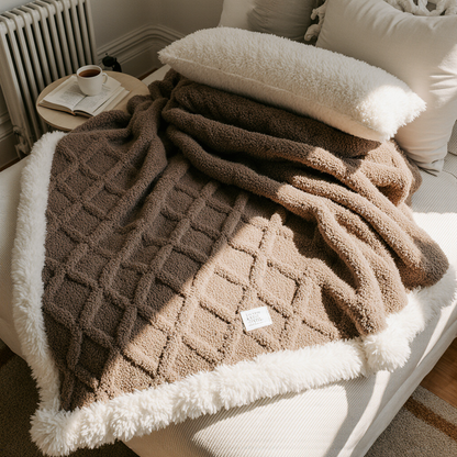 Doppelfleece Kuscheldecke – dick & warm