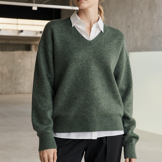 Merino Wool V-Neck Pullover