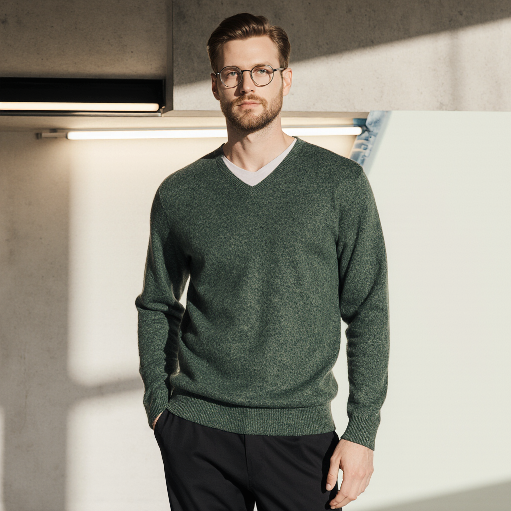 Merino Wool V-Neck Pullover