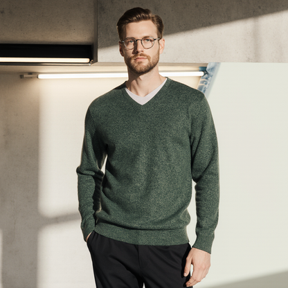 Merino Wool V-Neck Pullover